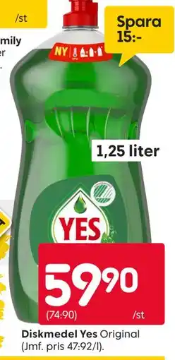 Rusta Diskmedel Yes Original erbjuda