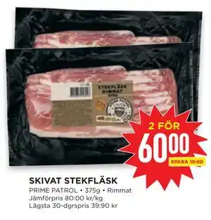 SKIVAT STEKFLÄSK