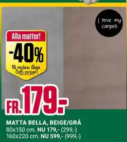 ÖoB MATTA BELLA, BEIGE/GRÅ erbjuda