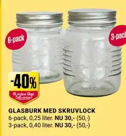 ÖoB GLASBURK MED SKRUVLOCK erbjuda