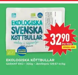 Willys EKOLOGISKA KÖTTBULLAR erbjuda