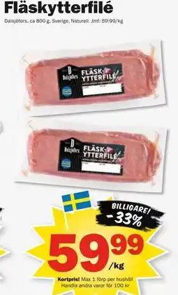 Pekås Fläskytterfilé, Medlemspris erbjuda
