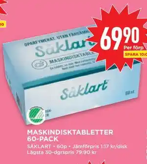 MASKINDISKTABLETTER 60-PACK