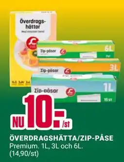 ÖoB ÖVERDRAGSHÄTTA/ZIP-PÅSE erbjuda
