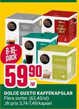 ÖoB DOLCE GUSTO KAFFEKAPSLAR erbjuda