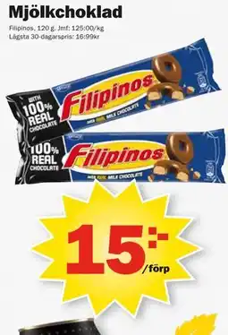 Pekås Mjölkchoklad erbjuda