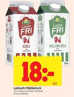ICA Kvantum Laktosfri Mjölkdryck erbjuda