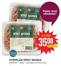 Willys STRIMLAD RÖKT SKINKA erbjuda