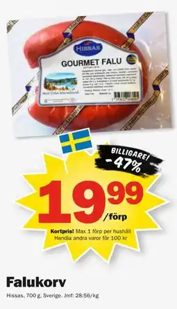 Pekås Falukorv, Medlemspris erbjuda