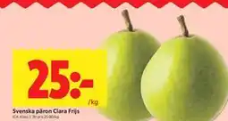 ICA Kvantum Svenska päron Clara Frijs erbjuda