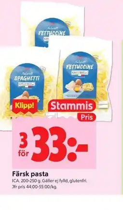 ICA Kvantum Färsk pasta, Medlemspris erbjuda