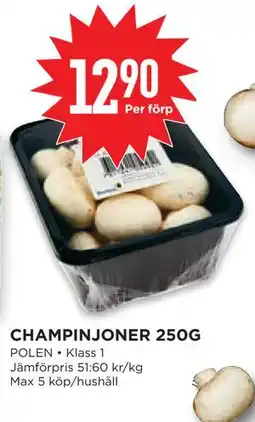 Willys CHAMPINJONER 250G erbjuda