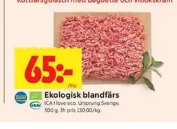 ICA Kvantum Ekologisk blandfärs erbjuda
