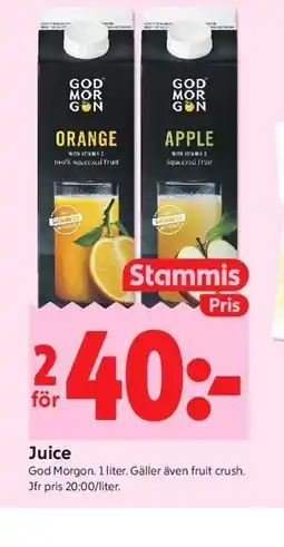 ICA Kvantum Juice, Medlemspris erbjuda