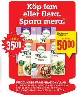 Willys Hemma PRODUKTER FRÅN GRÄDDHYLLAN erbjuda