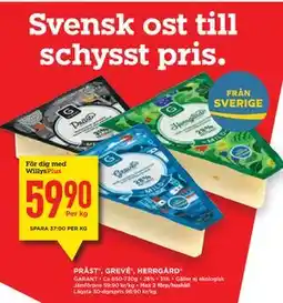 Willys Hemma PRÄST , GREVÉ , HERRGÅRD , Medlemspris erbjuda