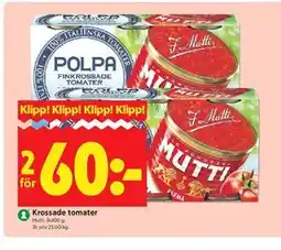 ICA Kvantum Krossade tomater erbjuda