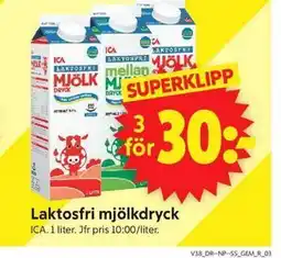 ICA Supermarket Laktosfri mjölkdryck erbjuda