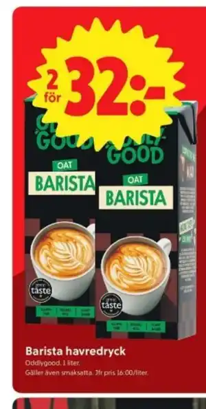 Barista havredryck