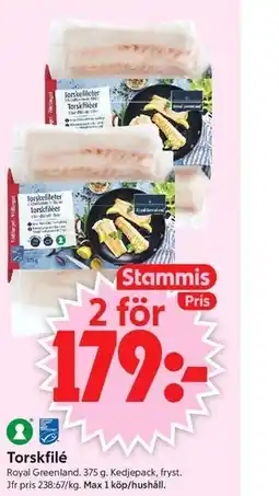 ICA Supermarket Torskfilé, Medlemspris erbjuda
