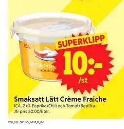 ICA Supermarket Smaksatt Lätt Crème Fraiche erbjuda