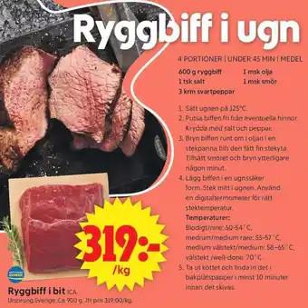 Ica ryggbiff i bit