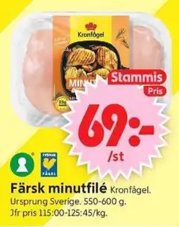 ICA Supermarket Kronfågel Färsk minutfile erbjuda