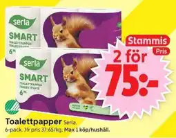 ICA Supermarket Serla toalettapper erbjuda
