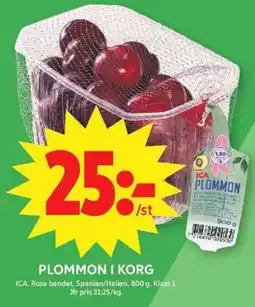 ICA Maxi Ica plommon erbjuda