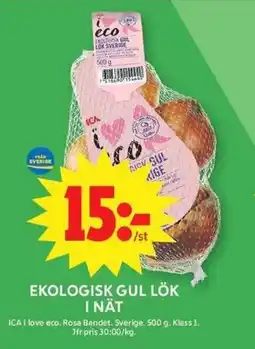 ICA Maxi I love eco. Rosa Bandet erbjuda