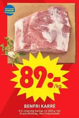 ICA Maxi Benfri karré erbjuda