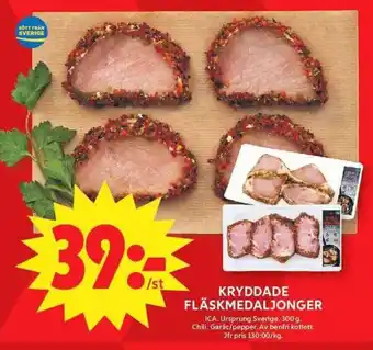 Ica kryddade fläskmedaljonger