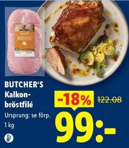 Lidl Butcher's Kalkonbröstfile erbjuda