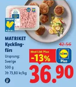 Lidl Matriket kycklingfär erbjuda
