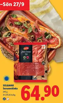 Lidl Sol&mar Serranoskinka erbjuda