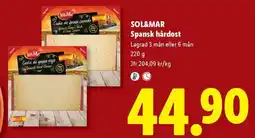 Lidl Sol&mar spansk hårdost erbjuda
