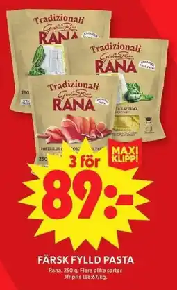 ICA Maxi Rana färsk fylld pasta erbjuda