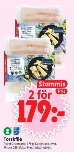 ICA Supermarket Royal Greenland Torskfilé erbjuda