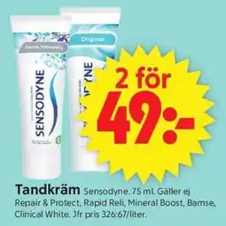 ICA Supermarket Sensodyne tandkräm erbjuda