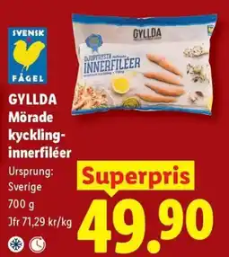 Lidl Gyllda mörade kyckling-innerfilleer erbjuda