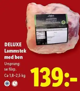 Lidl Deluxe Lammstek med ben erbjuda