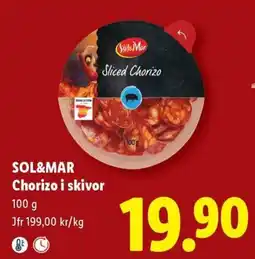 Lidl Sol&mar chorizo i skivor erbjuda