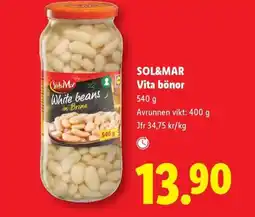 Lidl Sol&mar vita bönor erbjuda