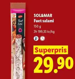 Lidl Sol&mar fuet salami erbjuda