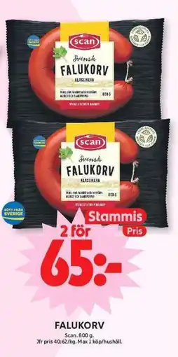 ICA Maxi Scan Falukorv erbjuda