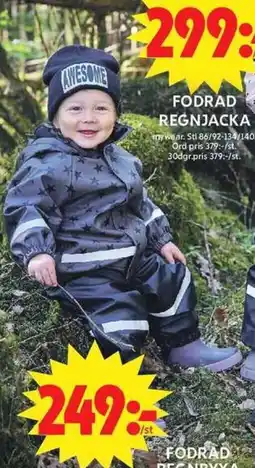 ICA Maxi mywear fodrad regnjacka erbjuda