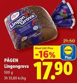 Lidl Pågen Lingongrova erbjuda
