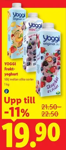 Lidl Yoggi frukt-yoghurt erbjuda