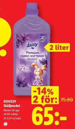 Lidl Doussy sköljmedel erbjuda