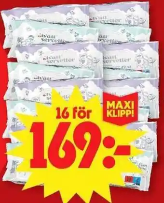Maxi klipp servetter